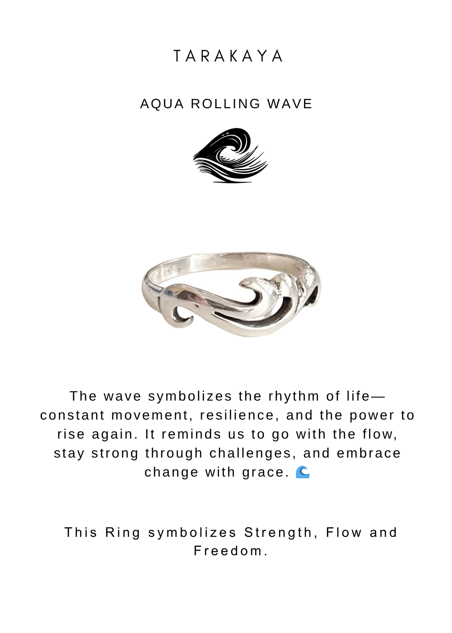 925 Sterling Silver Eternal Wave Motif Ring