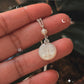 925 Sterling Silver Mother of Pearl Moon Face, Fresh Water Pearl Spiral Cable Dot Handcrafted Necklace