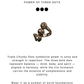 925 Sterling Silver Triple Chunky Dots Contemporary Ring