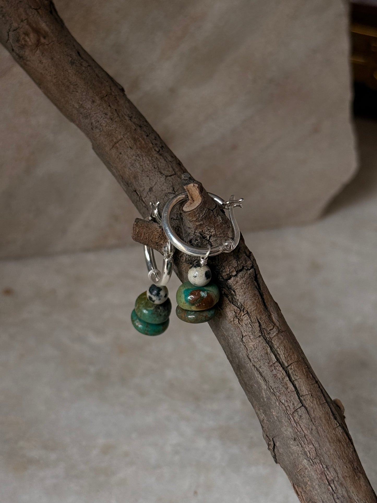 925 Sterling Silver Kingsman & Dalmation Italian Hoops