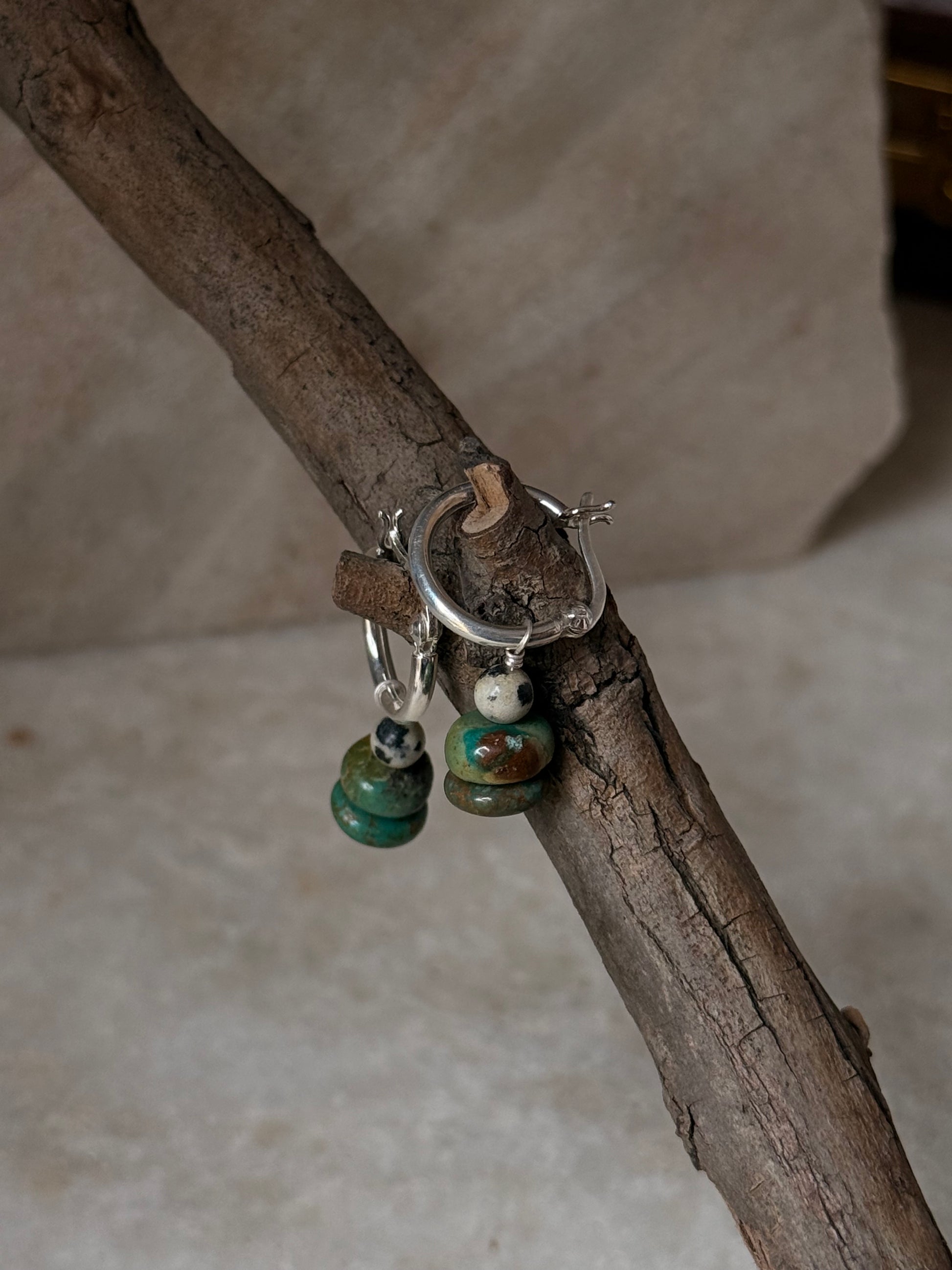 925 Sterling Silver Kingsman & Dalmation Italian Hoops