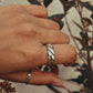 Simple and Elegant Line Band Silver Ring