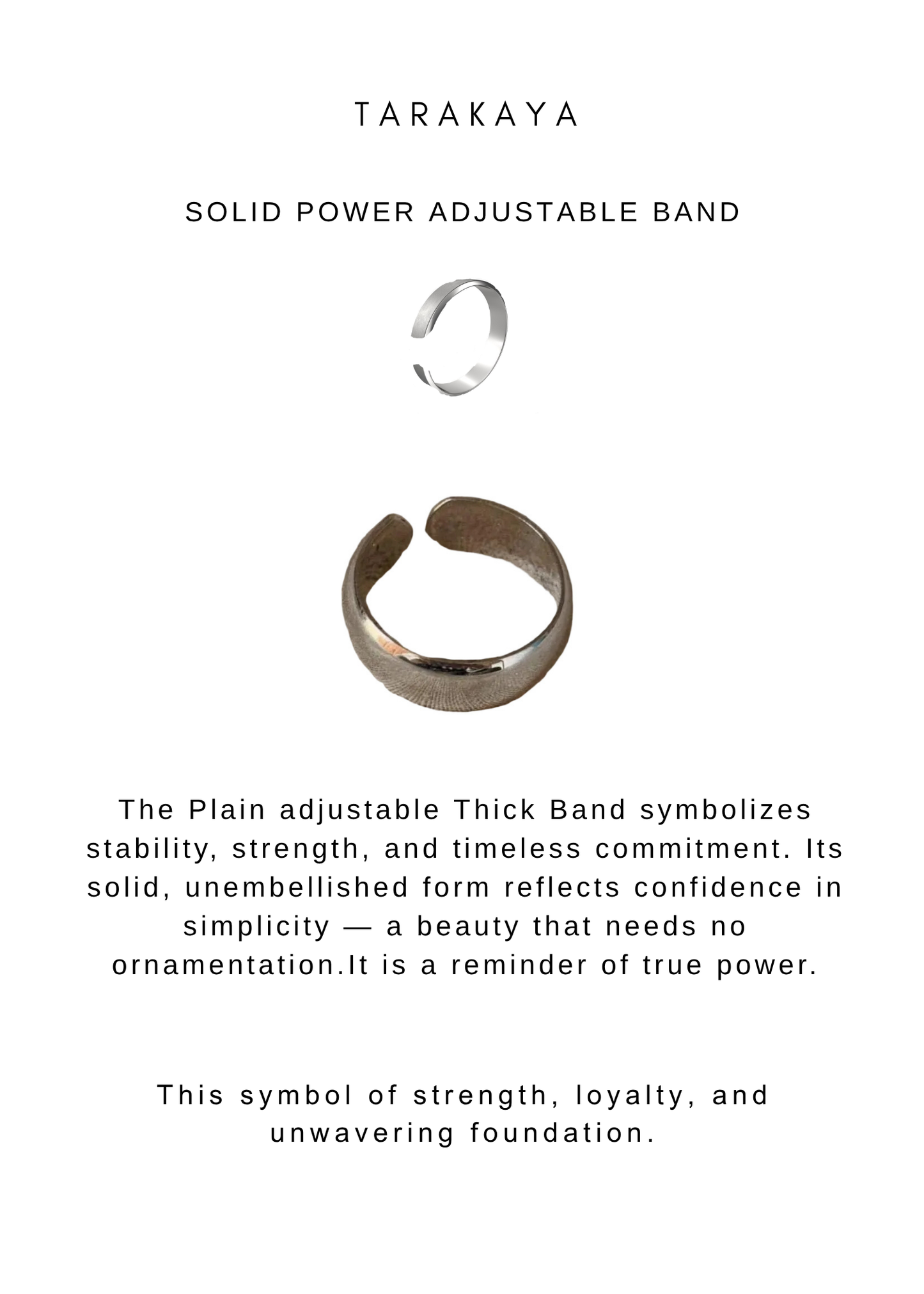925 Sterling Silver Chunky Plain Adjustable Unisex Band Ring