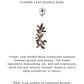 925 Sterling Silver Flower Leaf Double Band Adjustable Ring
