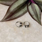 925 Sterling Silver Antique Tiny Second Piercing Hoops - design 6