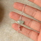 925 Sterling Silver Aquamarine Butterfly, Clear Quartz Drop Handcrafted Necklace