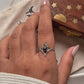 Sterling Silver Lapis Lazuli Flower Ring for Unique Style