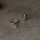 925 Sterling Silver Blue Topaz North Star Removable Charm -Plain Huggies/ Small Hoops