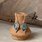 925 Sterling Silver Aqua Chalcedony Boho Rawa Earrings