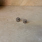 925 Sterling Silver Antique Plain Oxidised Boho Studs Earrings