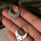 925 Sterling Silver Tribal Hoops Earrings- Tisya Boho Banjara