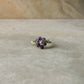 925 Sterling Silver Amethyst & Peridot Floral Wire Wrapped Handcrafted Ring