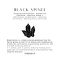 black spinel and white topaz gemstones on 925 silver