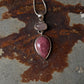 925 Sterling Silver Rose Quartz Oval, Rhodochrosite Pear Handcrafted One of a Kind Pendant