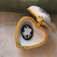 925 Sterling Silver Black Onyx, Mother of Pearl Unicorn Carved Handcrafted Necklace
