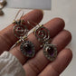 Unique amethyst spiral design earrings in high-quality 925 silver