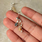 925 Sterling Silver Ethiopian Opals & Fresh Water Pearls Hand beaded , Floral Charm Handcrafted Studs Earrings
