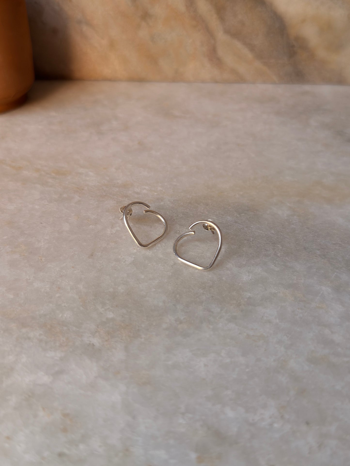 925 Sterling Silver Broken Heart Studs