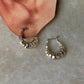 925 Sterling Silver Chunky Italian Disco U Hoops Earrings