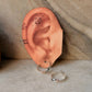 925 Sterling Silver Italian Twist Half Hoops