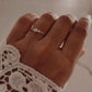 Minimal Double Moonstone Silver Ring with Subtle Natural Beauty