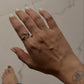 925 Sterling Silver Star Moon Adjustable Ring