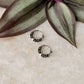 925 Sterling Silver Antique Tiny Second Piercing Hoops - design 1