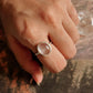 Sleek and elegant rose quartz oval ring in sterling silver