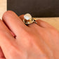 925 Sterling Silver Baroque Pearl Rustic Fusion Handcrafted Ring