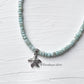 Natural Larimar Crystal 4-5MM Star Fish 925 Sterling Silver Necklace