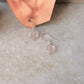 925 Sterling Silver Rose Quartz Heart Crystal Hook Earrings