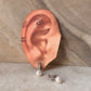 925 Sterling Silver Fresh Water Pearl Cz 2 in 1 Earrings
