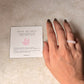 Natural Crystal Rose Quartz Dark Shade Band Ring