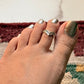 925 Sterling Silver V/ Chevron Vintage Filigree Toe Ring