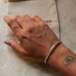 925 Sterling Silver Antique Hill Tribe Floral Handcrafted Adjustable Kada