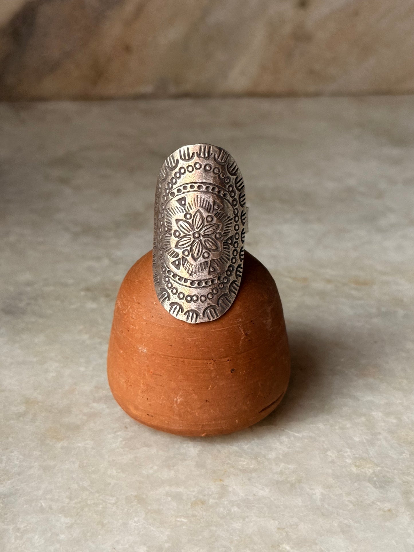 925 Sterling Silver Bohemian Imported Handcrafted Full Finger Adjustable Ring
