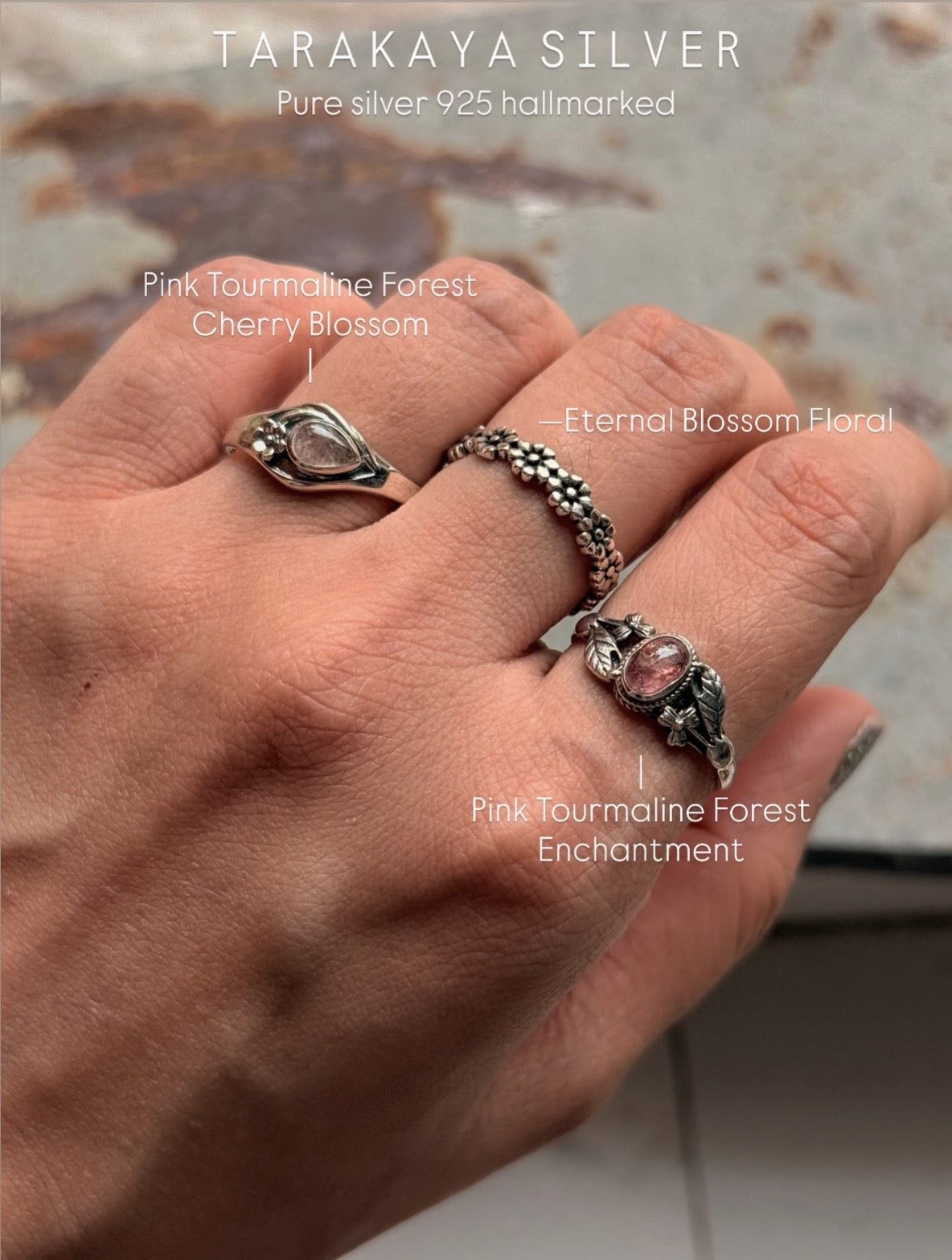 925 Sterling Silver Eternal Blossom Floral Band Ring