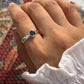 London Blue Topaz Silver Ring with Modern and Classic Appeal