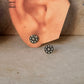 925 Sterling Silver Antique Plain Oxidised Boho Studs Earrings