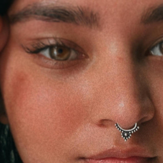 Septum clip-on design 2 in sterling silver