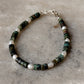 925 Sterling Silver African Turquoise Flat Fresh Water Pearls Bracelet