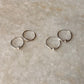 925 Sterling Silver Plain Ball Hoops