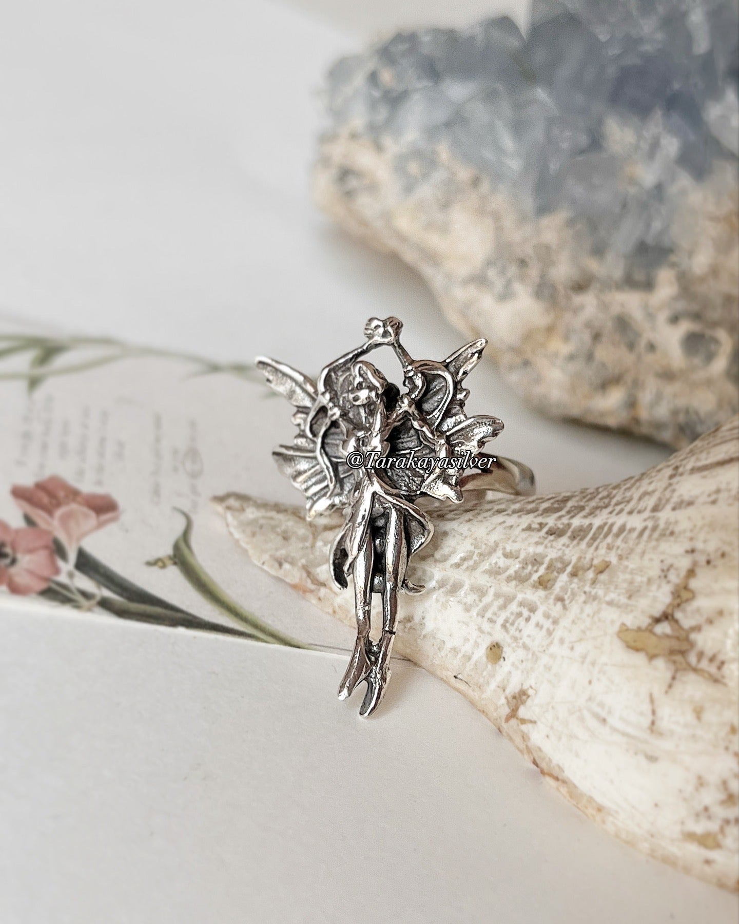 Mystical Angel Adjustable 925 Sterling Silver Ring