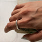 925 Sterling Silver Thick Molten Textured Stack Band Unisex Ring