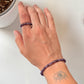 Natural Crystal Amethyst 4mm Stretchy Rings & Bracelet