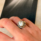925 Sterling Silver Baroque Pearl Rustic Fusion Handcrafted Ring