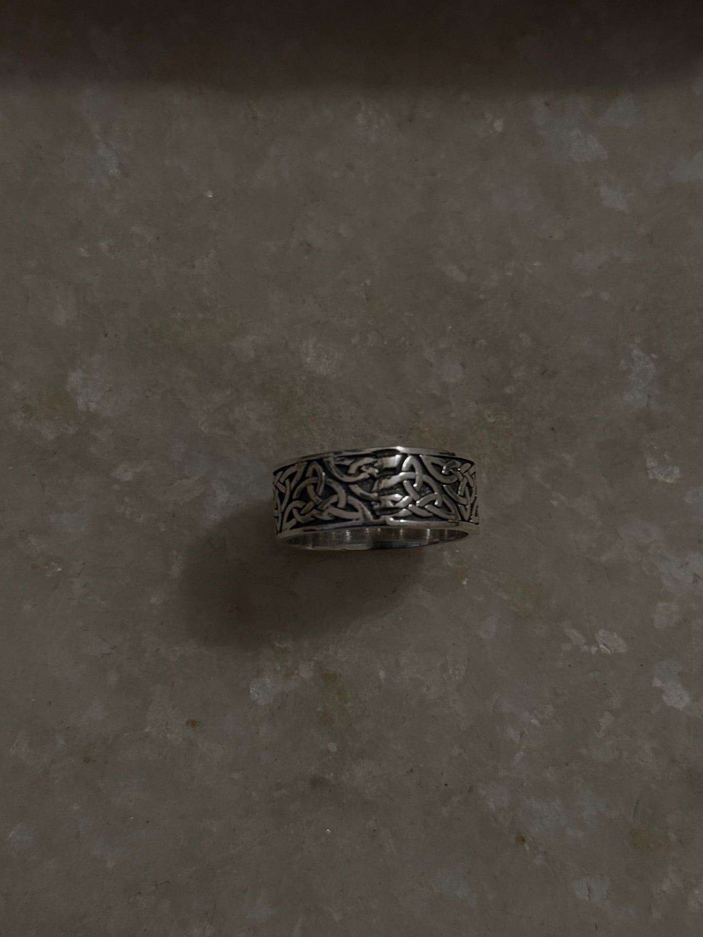 925 Sterling Silver Thick Trinity Boho Celtic Knot Daily Wear Ring