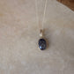 925 Sterling Silver Dumortierite Quartz Faceted Pendant