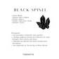 black spinel and white topaz gemstones on 925 silver