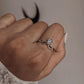 Moonstone Crown Pear Sterling Silver 925 Ring